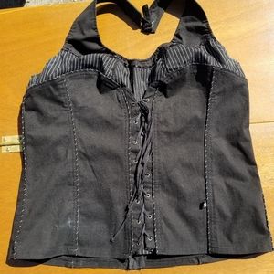 Corset style halter top